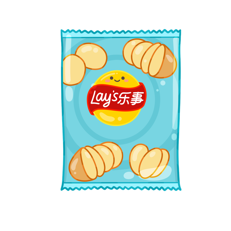 Lay's chips bag doodle